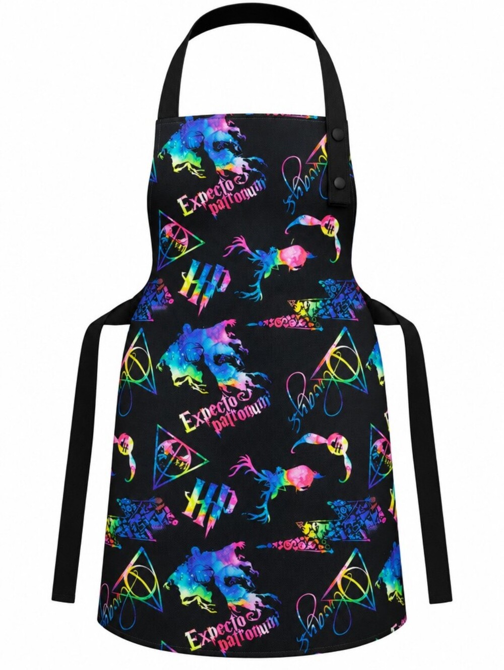 Kids Canvas Apron %100 Cotton Canvas Harry Potter Inverted Rainbow Size 2-4 Year